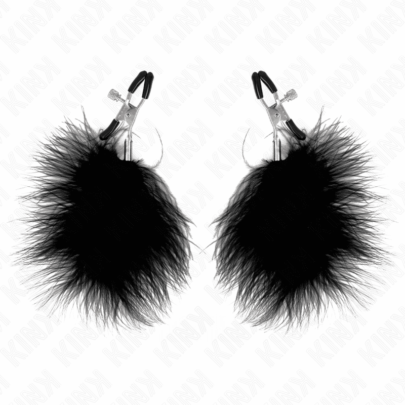 Kink Feather Nipple Clamp 7cm Black Kink Feather Nipple Clamp 7cm Black