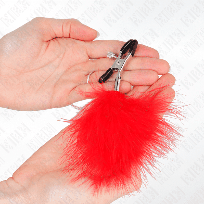 Kink Red Feather Nipple Teaser 7cm Kink Red Feather Nipple Teaser 7cm