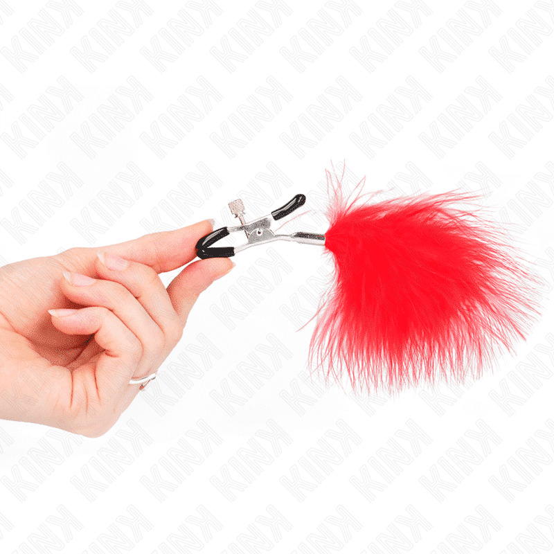 Kink Red Feather Nipple Teaser 7cm Kink Red Feather Nipple Teaser 7cm