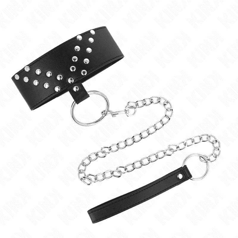 Kink - Coleira Ajustável 36-43cm com Rebite V
