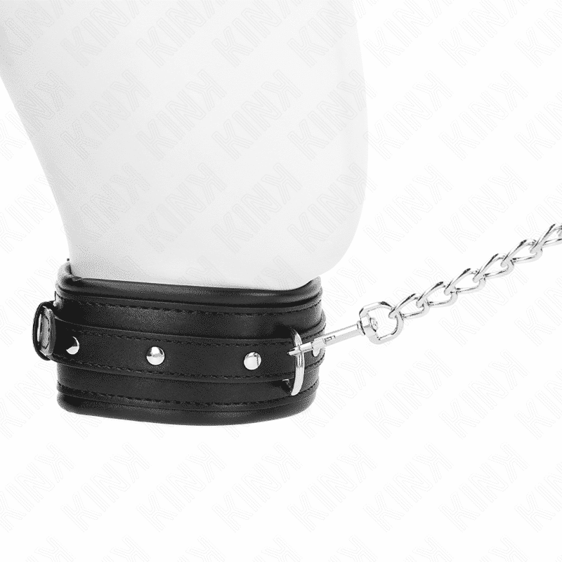 Kink - Coleira de Couro com Fivela Brilhante Kink - Coleira de Couro com Fivela Brilhante