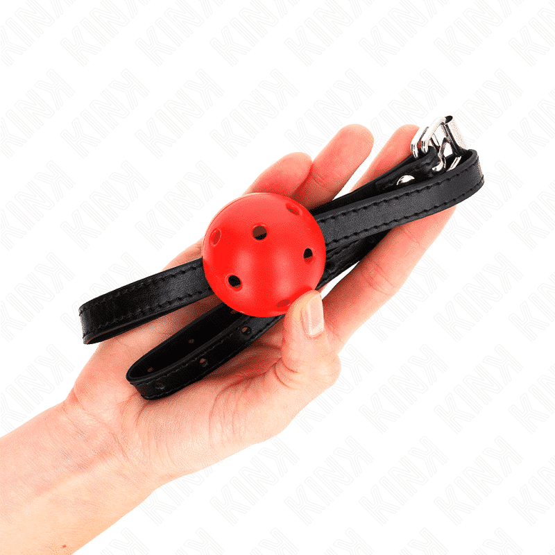 Kink - RED BAll GAG 4.5 CM BREATHABLE 62 X 1.5 CM Kink - RED BAll GAG 4.5 CM BREATHABLE 62 X 1.5 CM