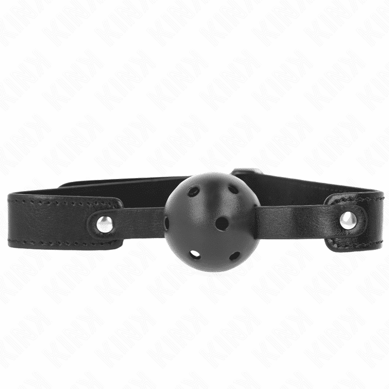 Kink - 4.5 CM Black GAG WITH BREATHABLE BAll 65 x 2.5 CM