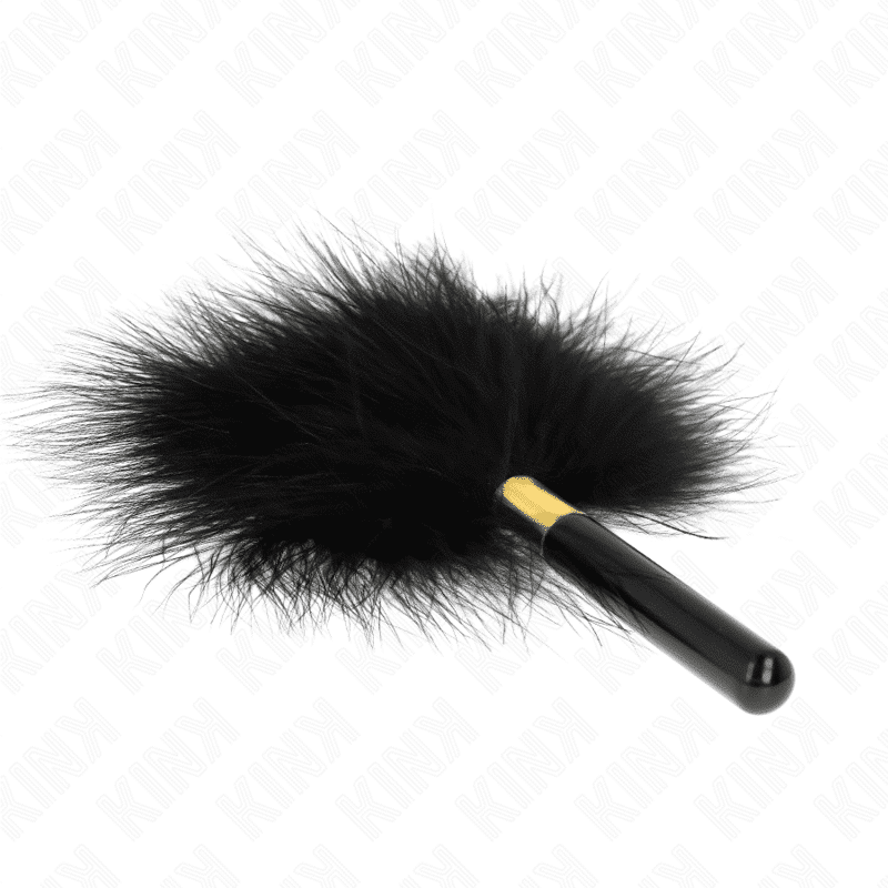 Kink - 18 CM Black GOLD Metal TICKLE FEATHERS Kink - 18 CM Black GOLD Metal TICKLE FEATHERS
