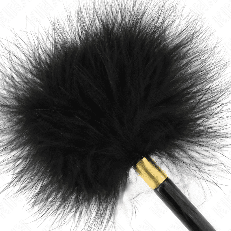 Kink - 18 CM Black GOLD Metal TICKLE FEATHERS Kink - 18 CM Black GOLD Metal TICKLE FEATHERS
