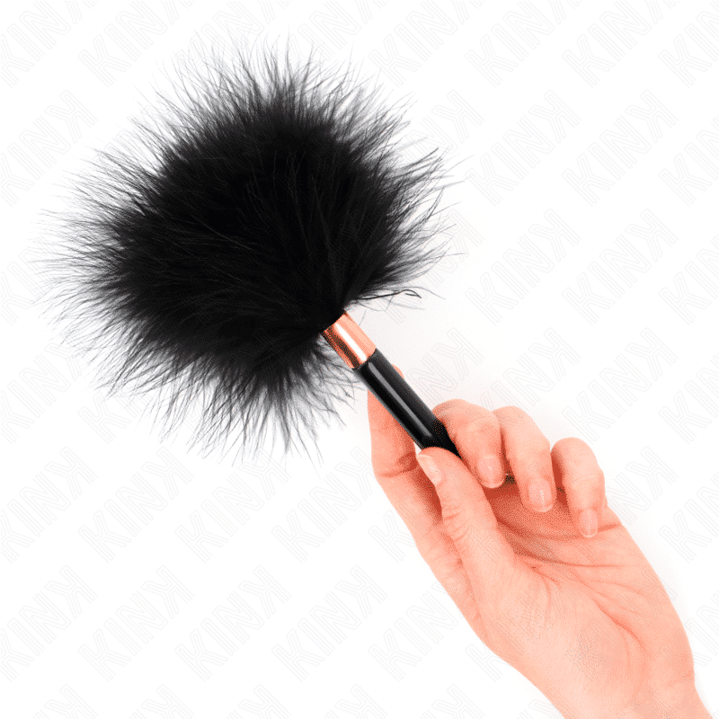 Kink - 18 CM Black GOLD Metal TICKLE FEATHERS Kink - 18 CM Black GOLD Metal TICKLE FEATHERS