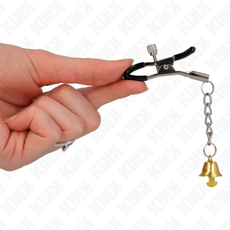 Kink - PINÇAS DE MAMILO COM CAMPANHA DOURADA 6 CM Kink - PINÇAS DE MAMILO COM CAMPANHA DOURADA 6 CM