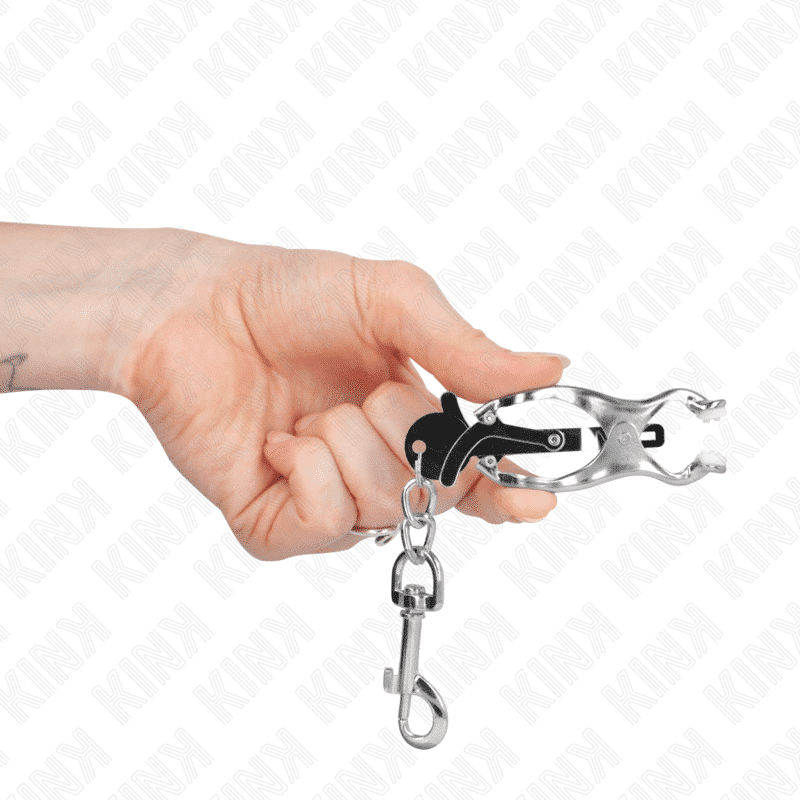 Kink - PINÇAS JAPONESAS PARA MAMILO COM GANCHOS EM PRATA Kink - PINÇAS JAPONESAS PARA MAMILO COM GANCHOS EM PRATA