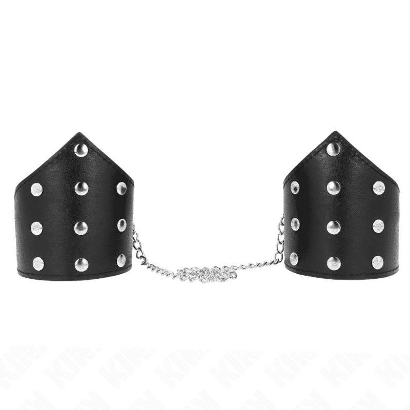 Kink - ADJUSTABLE CHAIN Black POINT STYLE WRISTBANDS 17-23 CM X 8.5 CM