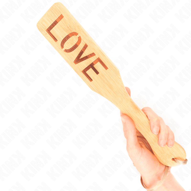 Kink - Pala de Bambu com Inscrição Amor Kink - Pala de Bambu com Inscrição Amor