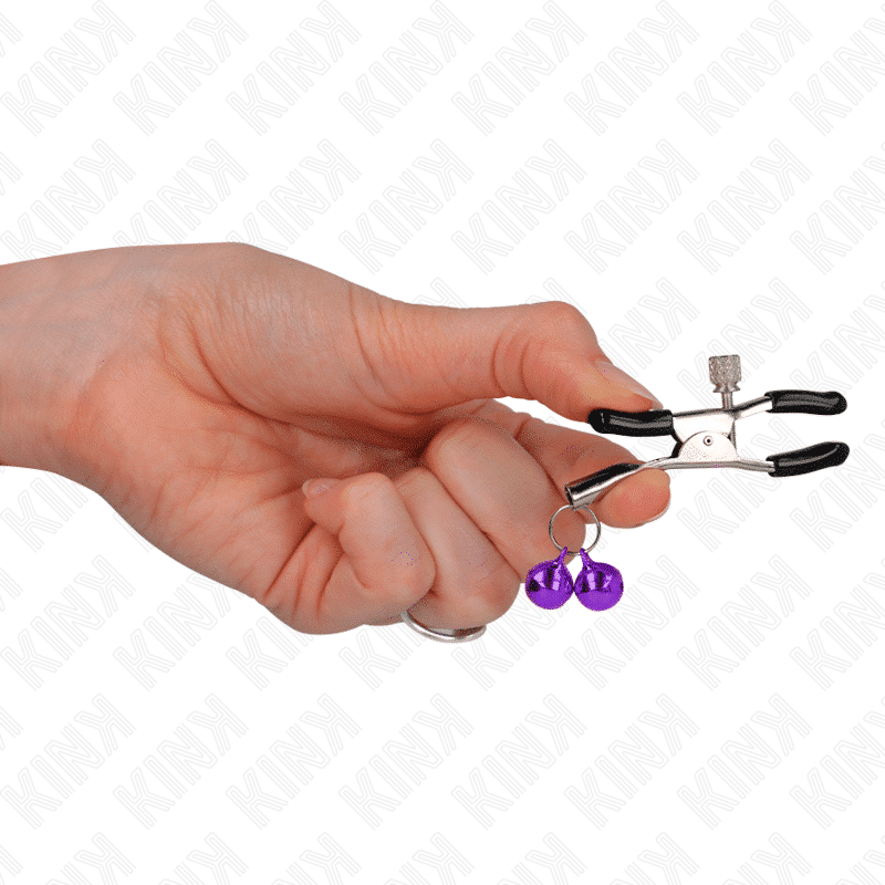 Kink Double Nipple Clamp 6cm Purple Kink Double Nipple Clamp 6cm Purple