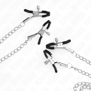 Kink 4-Clamp Nipple & Clit Stimulator Adjustable Silver
