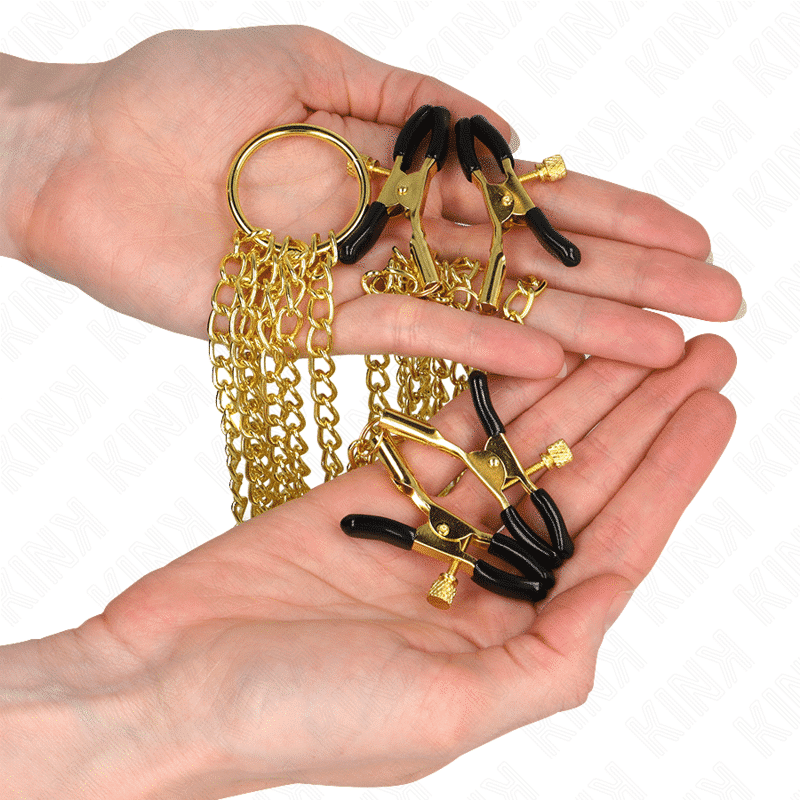 Kink - Pinças Mamilares 4 em Ouro Ajustáveis Kink - Pinças Mamilares 4 em Ouro Ajustáveis