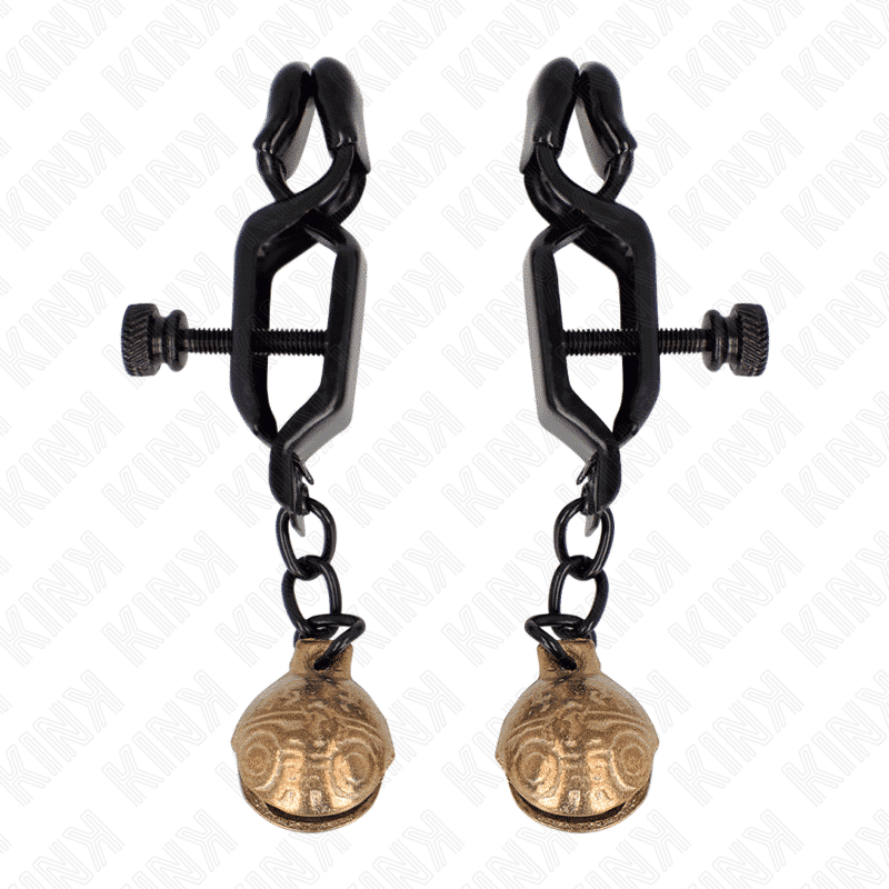 Kink - Pinças de Mamilo Estilo Bell Jaw 7cm Preto Kink - Pinças de Mamilo Estilo Bell Jaw 7cm Preto