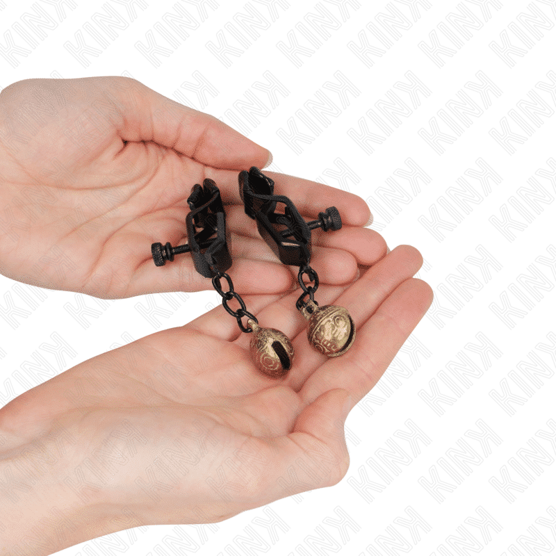 Kink - Pinças de Mamilo Estilo Bell Jaw 7cm Preto Kink - Pinças de Mamilo Estilo Bell Jaw 7cm Preto