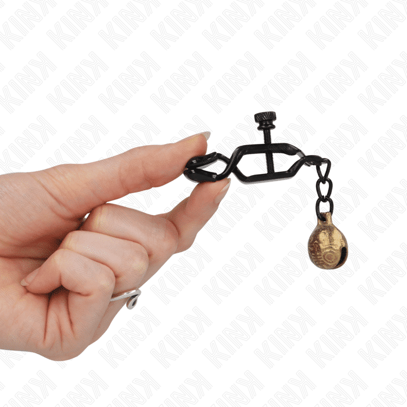Kink - Pinças de Mamilo Estilo Bell Jaw 7cm Preto Kink - Pinças de Mamilo Estilo Bell Jaw 7cm Preto