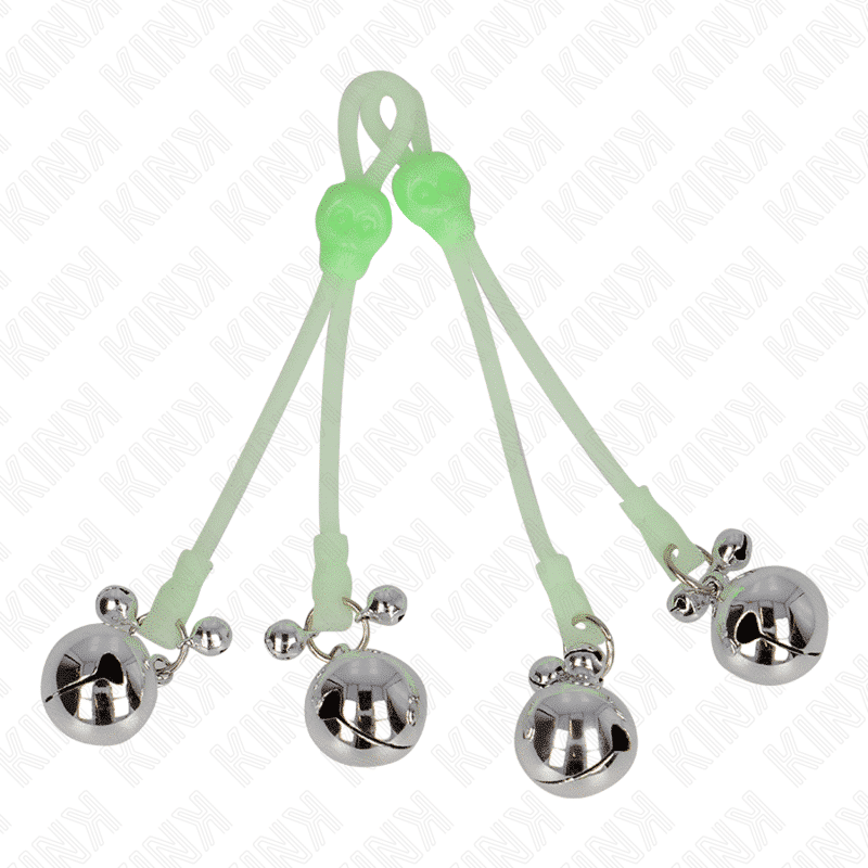 Kink Adjustable Skull Nipple Clamps Green/Silver Ring Kink Adjustable Skull Nipple Clamps Green/Silver Ring