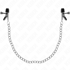 Kink Silver Nipple Clamp Chain 34cm