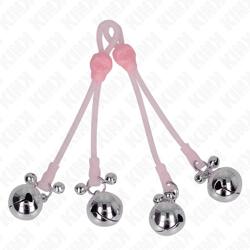 Kink Adjustable Skull Nipple Clamps with Ring Bells Kink Adjustable Skull Nipple Clamps with Ring Bells