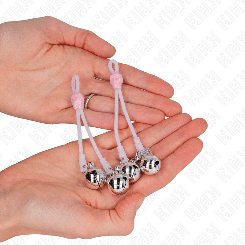 Kink Adjustable Skull Nipple Clamps with Ring Bells Kink Adjustable Skull Nipple Clamps with Ring Bells