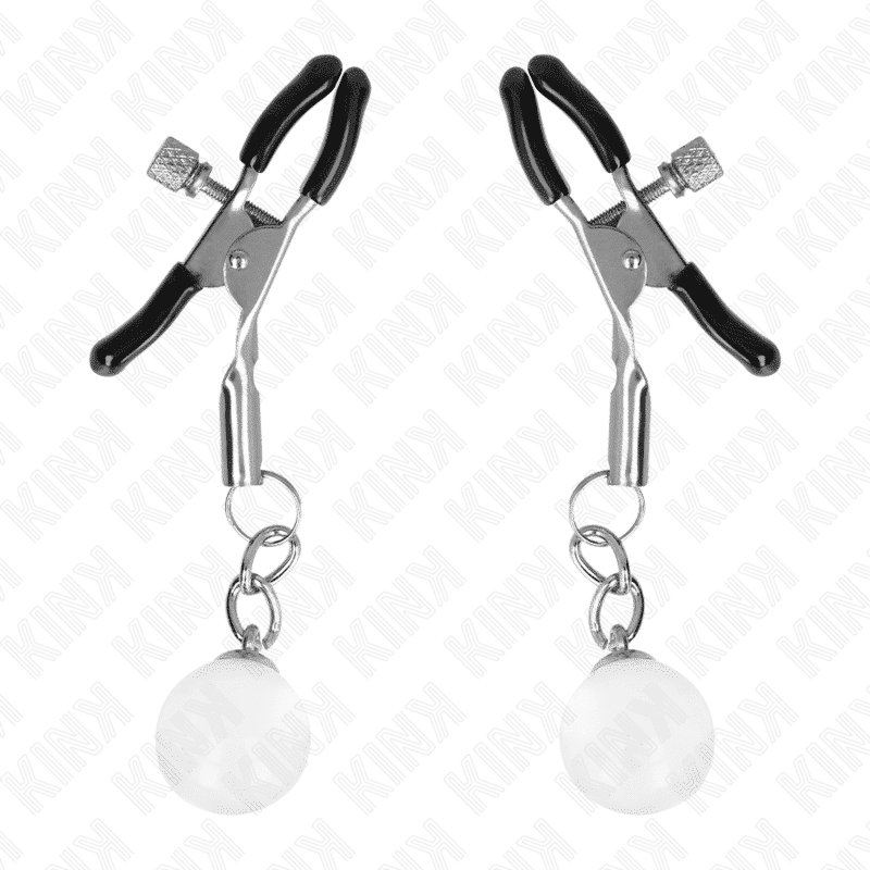 Kink Pinças de Mamilo Vidro Prata 6cm Kink Pinças de Mamilo Vidro Prata 6cm