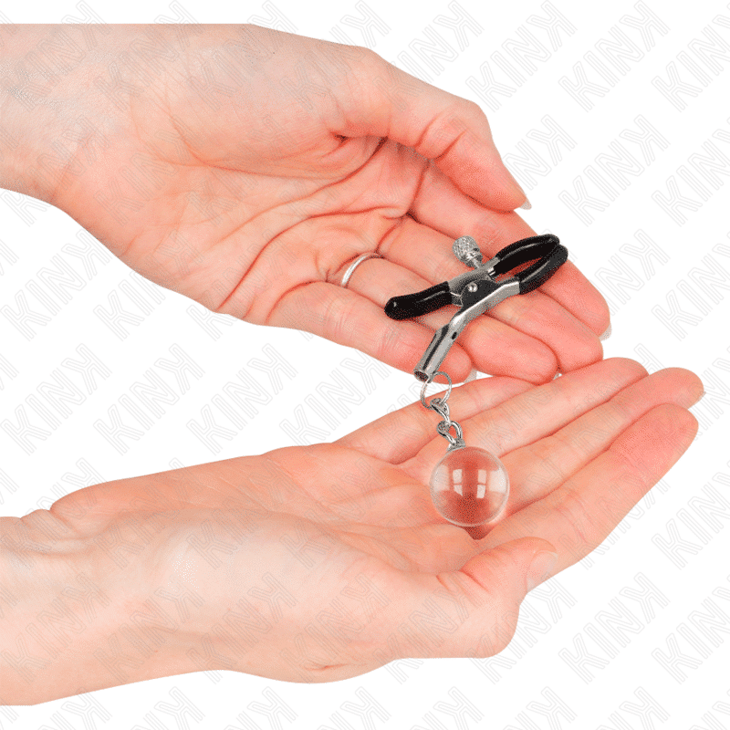 Kink Pinças de Mamilo Vidro Prata 6cm Kink Pinças de Mamilo Vidro Prata 6cm