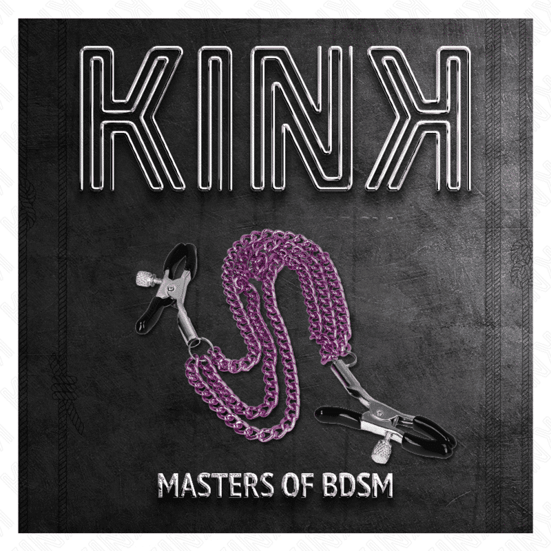 Kink - Pinças de Mamilo com 3 Correntes Roxas Kink - Pinças de Mamilo com 3 Correntes Roxas