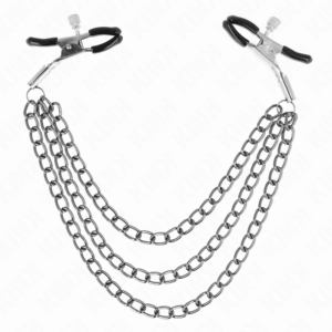 Kink Nipple Clamps 3-Chain Set Black 20-28cm
