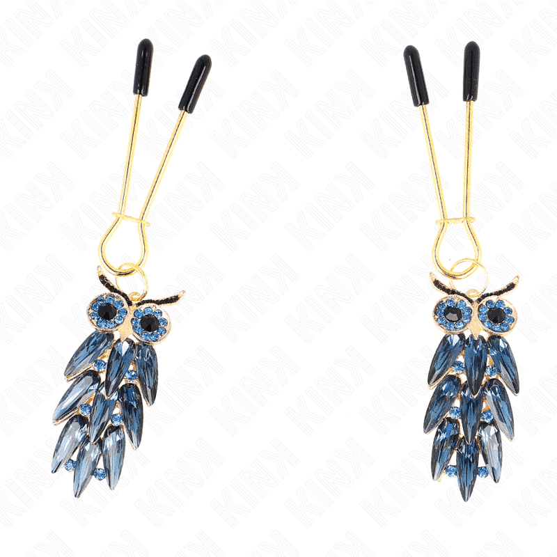 Kink - Pinças de Mamilo com Pingente Coruja 6cm