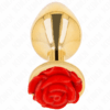 Kink Gold Rose Red Anal Plug Large Size