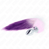 Kink Large Anal Plug 10x4cm with Purple Synthetic Tail