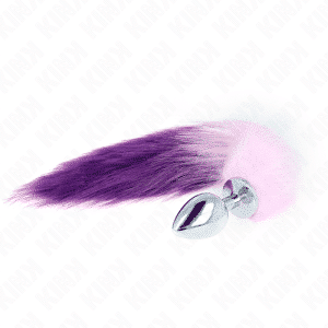 Kink Large Anal Plug 10x4cm with Purple Synthetic Tail