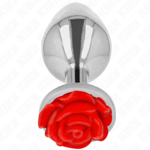 Kink Metal Rose Red Anal Plug L