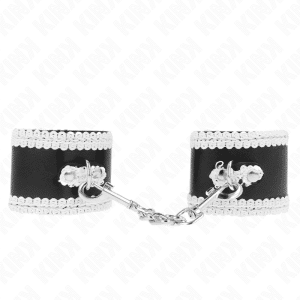 Kink Black Wrist Cuff with Adjustable Lace