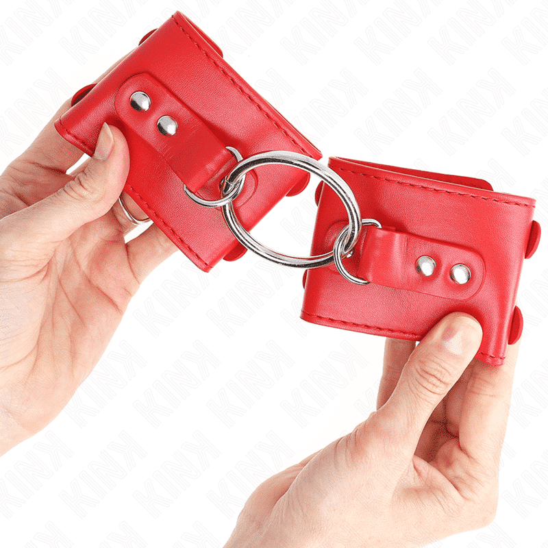 Kink Red Wrist Cuff with Adjustable Ring Kink Red Wrist Cuff with Adjustable Ring
