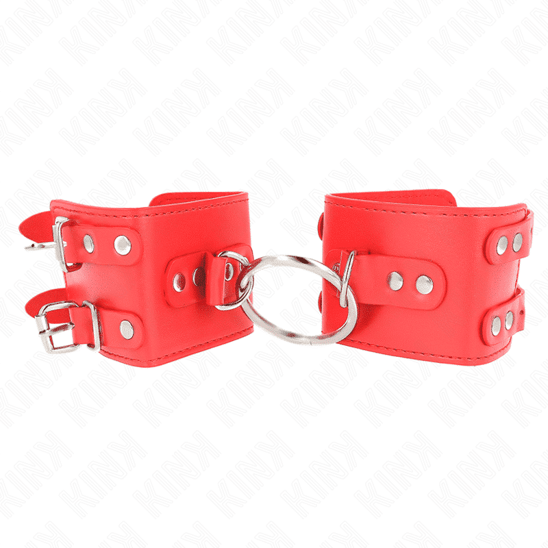 Kink Red Wrist Cuff with Adjustable Ring