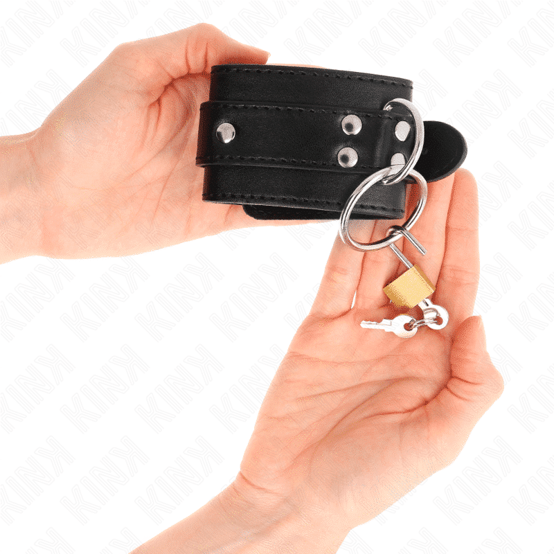 Kink Adjustable Black Wrist Cuffs with Locking Ring Kink Adjustable Black Wrist Cuffs with Locking Ring