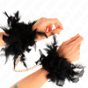 Kink Feather Cuff Restraints with Gold Chain Model 1