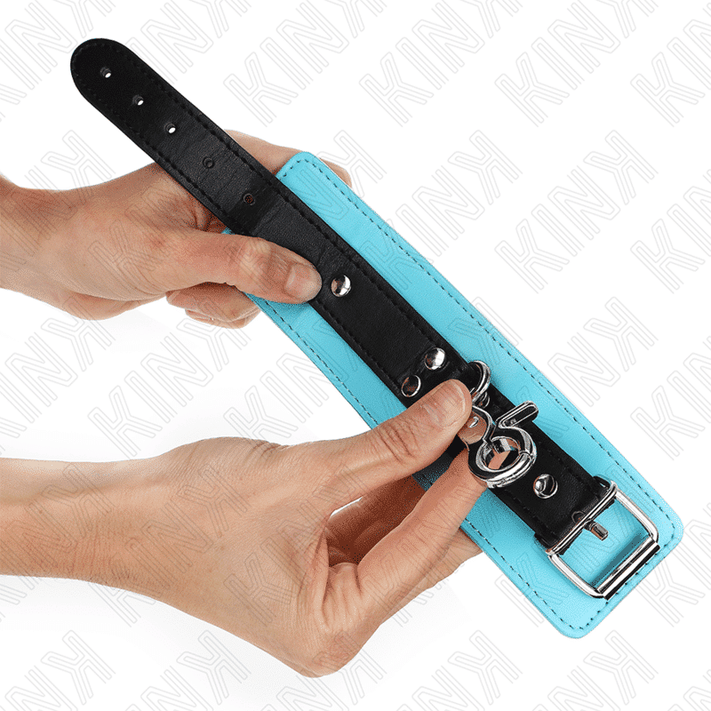 Kink Adjustable Locking Wrist Cuffs Black/Blue Kink Adjustable Locking Wrist Cuffs Black/Blue