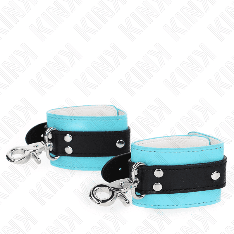 Kink Adjustable Locking Wrist Cuffs Black/Blue Kink Adjustable Locking Wrist Cuffs Black/Blue