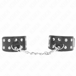 Kink Adjustable Stud Wrist Cuffs Black