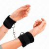Kink Beginner Black Fur Wrist Cuffs 30x7cm