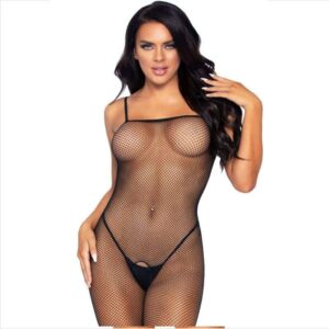Leg Avenue Fishnet Bodystocking with Crotch Access