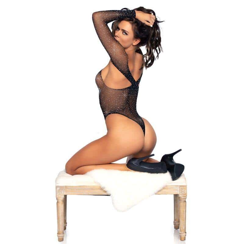 Leg Avenue One Size Cross Over Bodysuit Leg Avenue One Size Cross Over Bodysuit