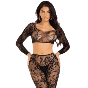 Leg Avenue - CROP TOP AND ANKLE TIGHTS SET