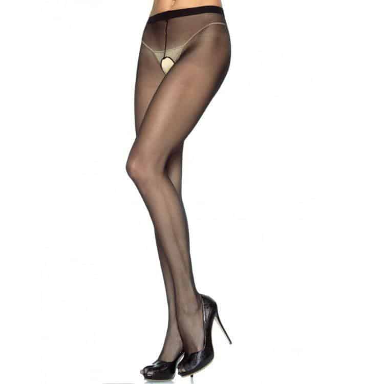 Leg Avenue - CROTCHLESS NYLON PANTIES IN PLUS SIZE