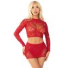 Leg Avenue Red Crop Top Set