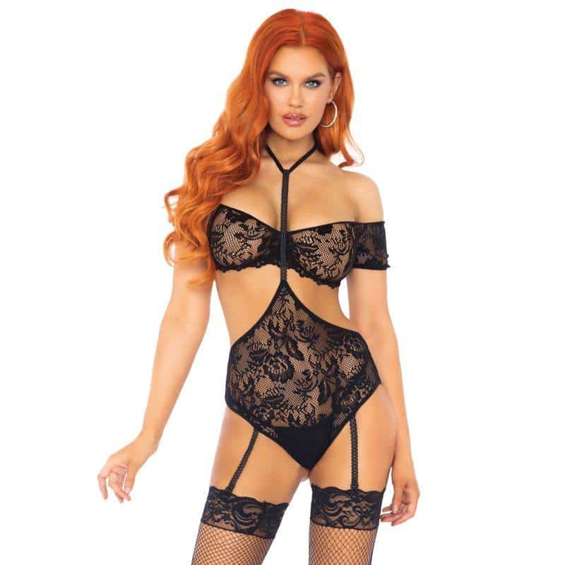 Leg Avenue Lace Teddy Set S/M Leg Avenue Lace Teddy Set S/M