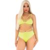 Leg Avenue Yellow Strap Top Set