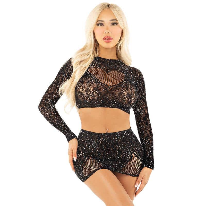 Leg Avenue - Conjunto de Malha Brilhante